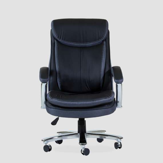 Кресло Barneo K-307 BIG SIZE XXL для руководителя черная кожа
