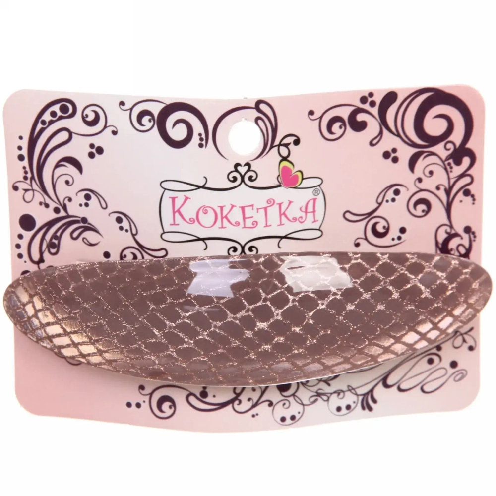 Заколка автомат «Lady Collection - Лали», овал., 6 цветов, 10*2,5см (Кокетка)