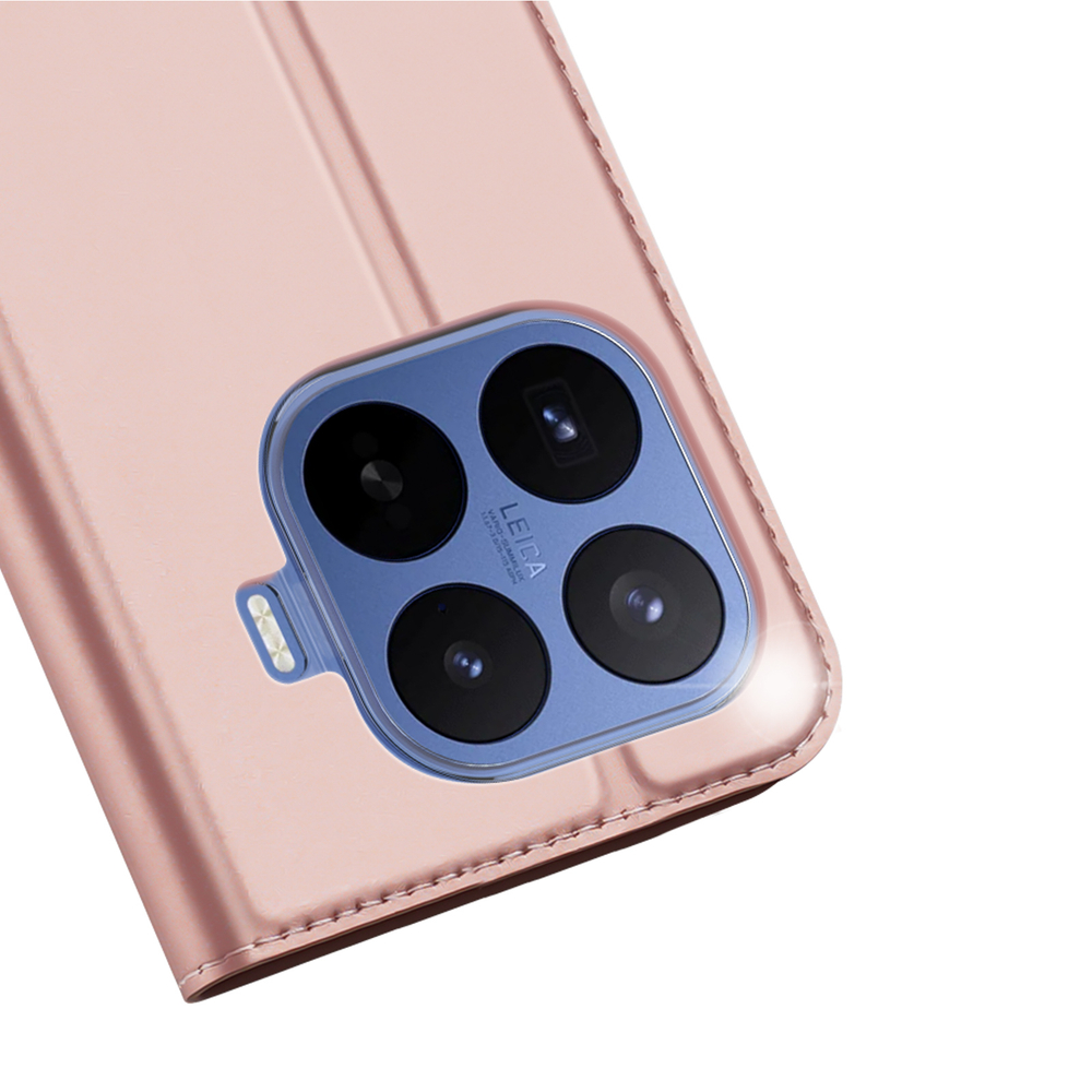 Чехол книжка розового цвета для Xiaomi 17T Pro, серия Skin Pro Series от Dux Ducis