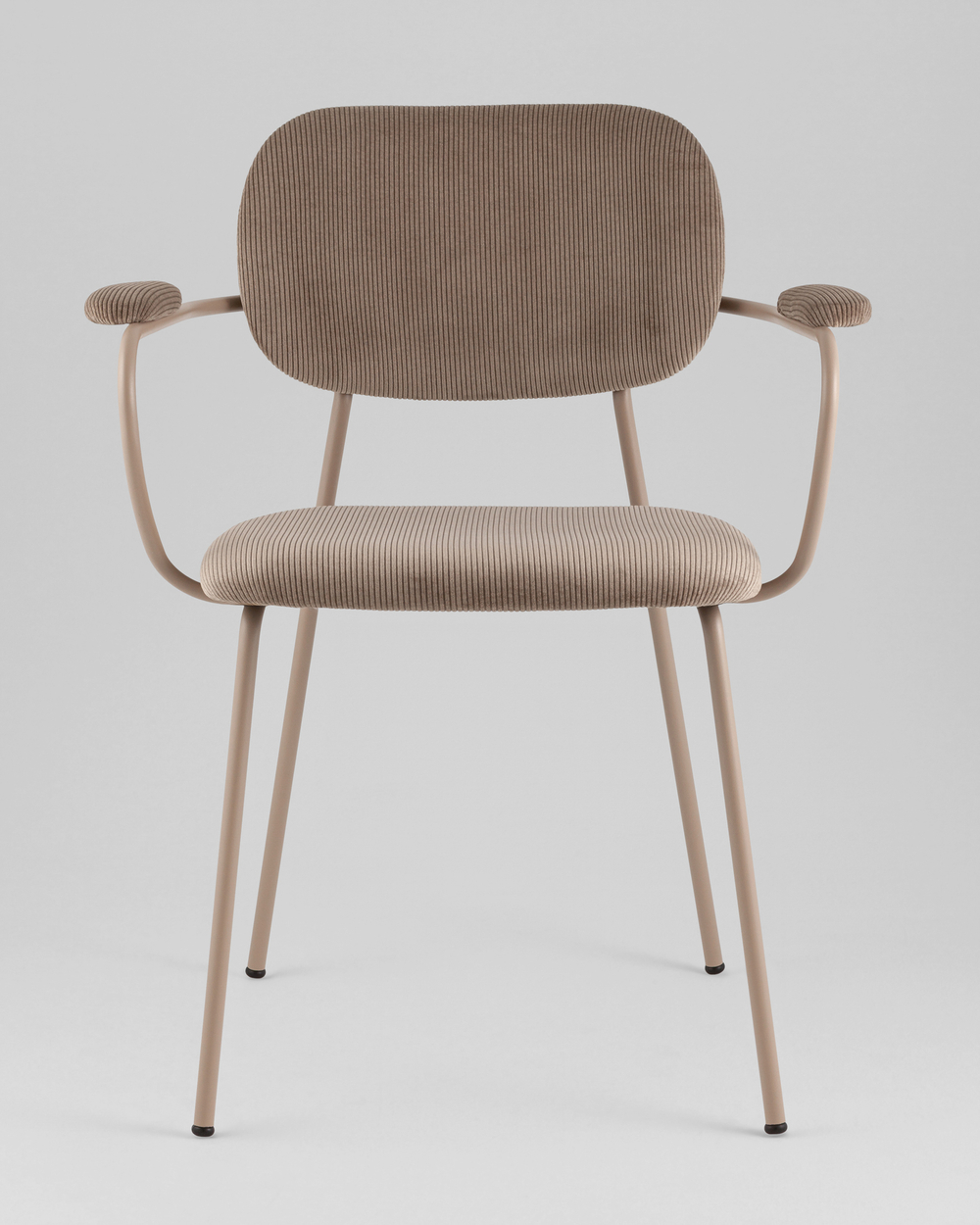 Стул Кэрол коричневый бежевые ножки