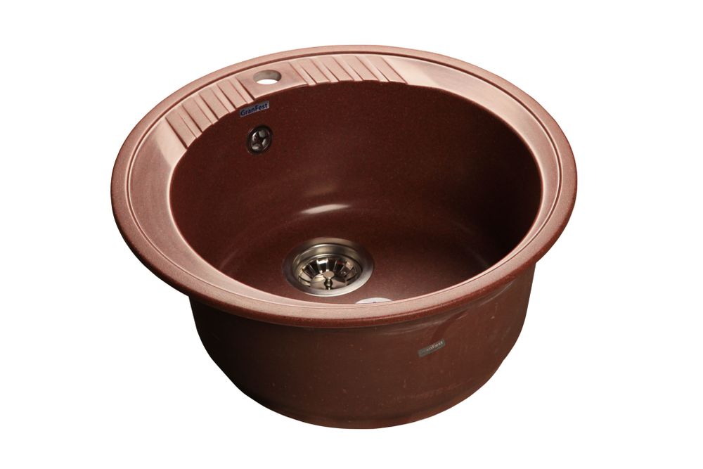 GRANFEST Мойка мрамор RONDO GF-R--520   D=520 мм   красный марс  арт.GF-