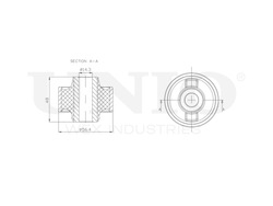 Сайлентблок задний переднего нижнего рычага UNIO RMP-20131