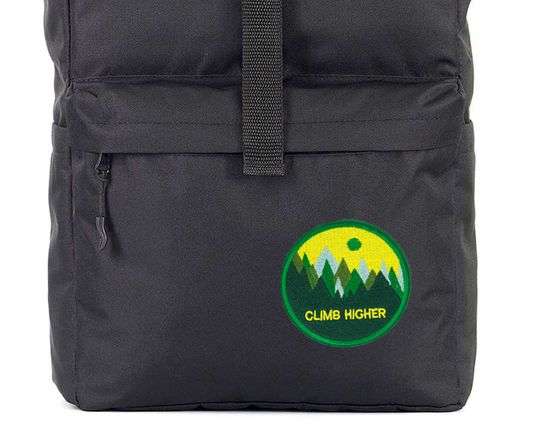 Нашивка термоаппликация на одежду и на рюкзак. Climb higher, Путешествия, Горы