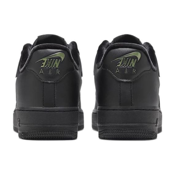 Nike Air FORCE 1 Кроссовки для скейтбординга Низкие Топы Черные Женские