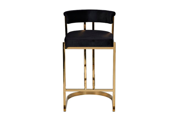 Стул барный Garda Decor черный-золотой GY-B8216GOLD-BL