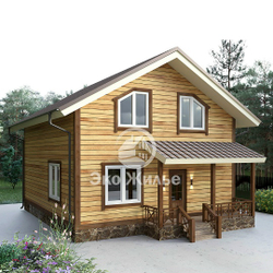 Проект Дом Солнечный Д100 м2 2х этажный Д-22