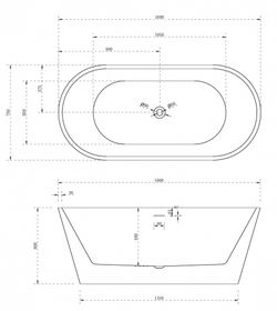 Акриловая ванна ABBER AB9320-1.6