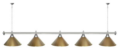 Лампа STARTBILLIARDS 5 плафонов - золото / хром