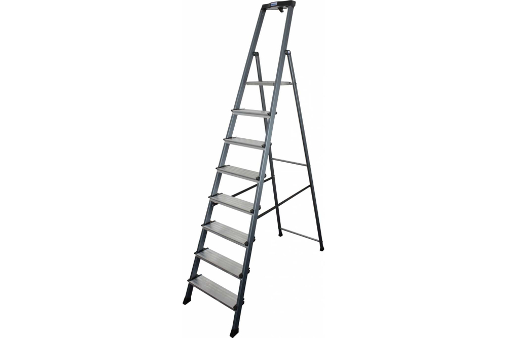 Анодированная стремянка SECURO 8 ступ. (126467)