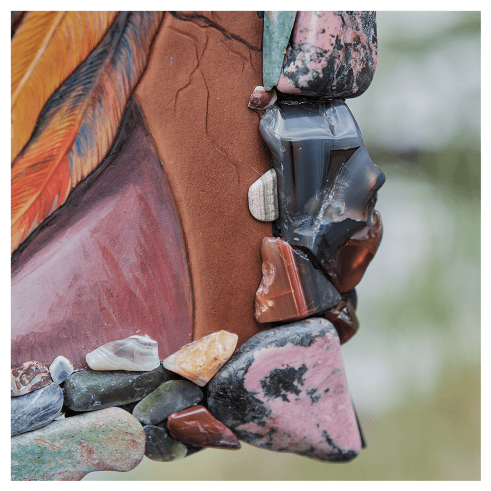 Картина из кожи «Шаманка»