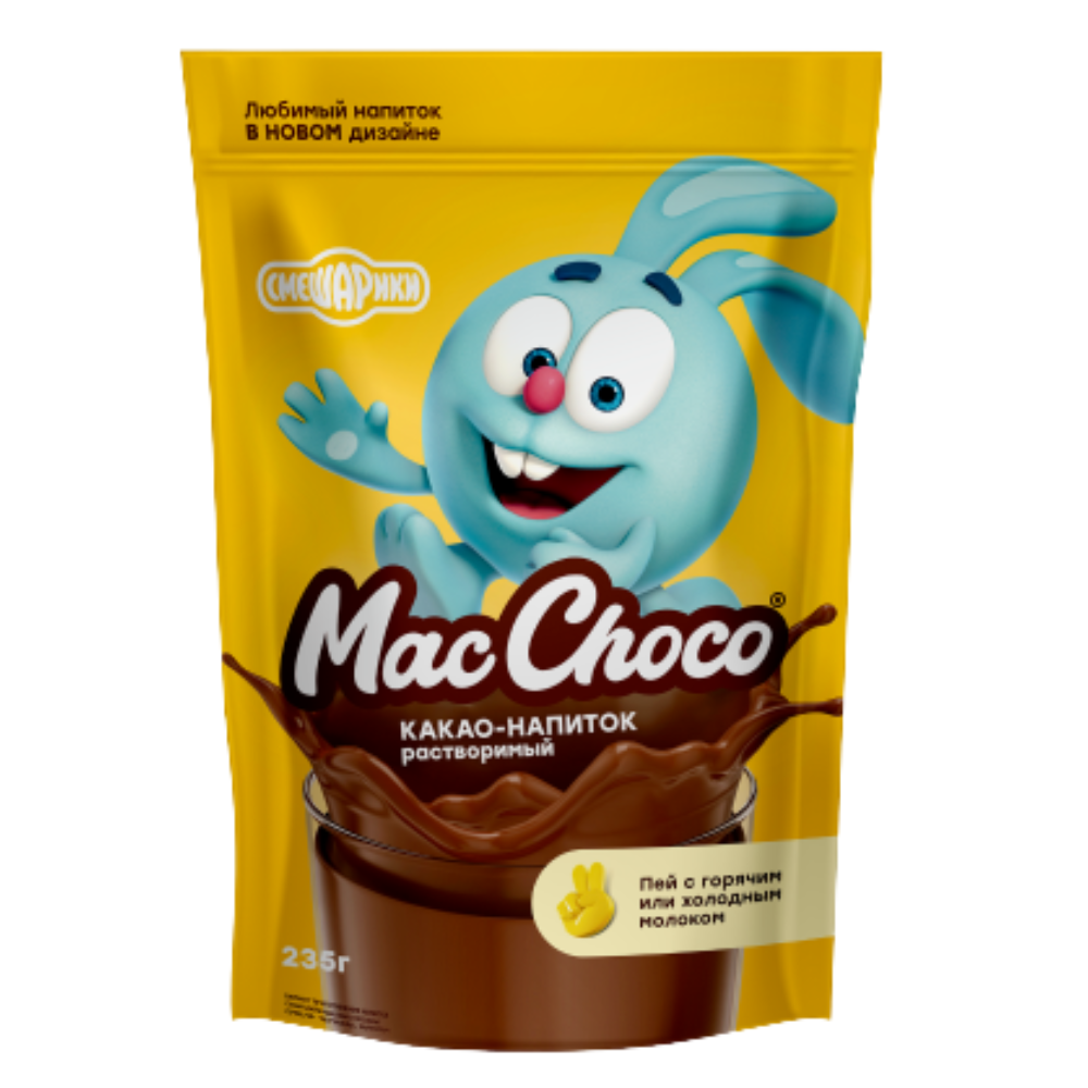 Какао-напиток MacChoco Смешарики 235 гр