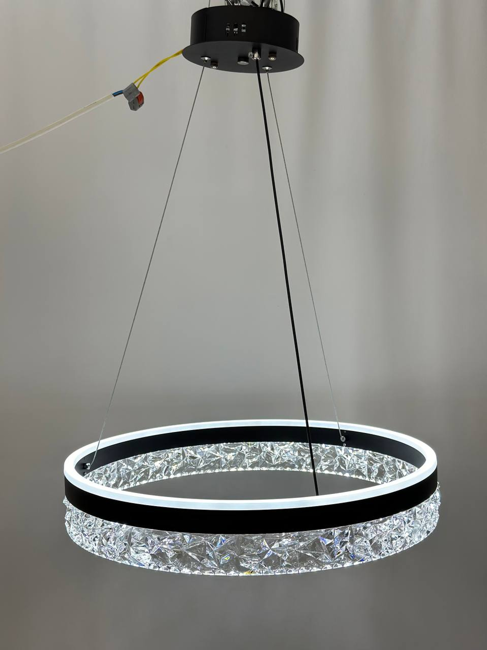 Люстра подвесная светодиодная Lanbos, 62 Вт LED, до 20 кв м, черная