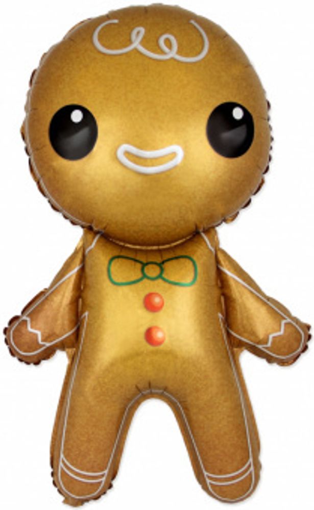 F Шар-фигура, фольга, "Пряничный человечек", 39"/99 см (БГ-)