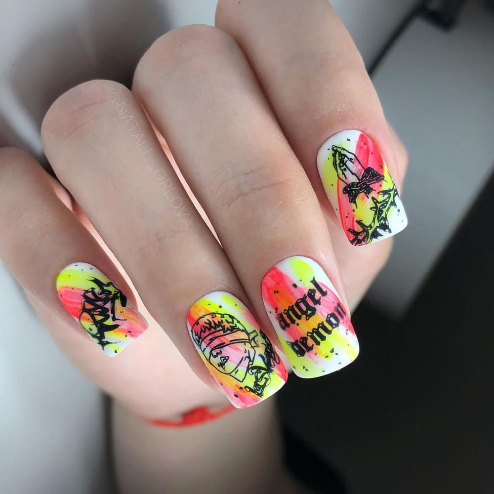 Swanky Stamping Лак для стемпинга S18 неоново-желтый,