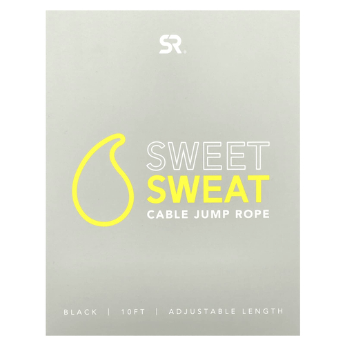 Sports Research, Sweet Sweat, канатная скакалка, черный, 1 скакалка