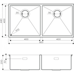 Кухонная мойка Omoikiri Taki 86-2-U/IF-IN