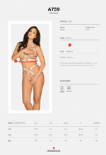 Стильная портупея в виде бюстгальтера с заклепками (Размер: S-M-L) (Цвет: белый)