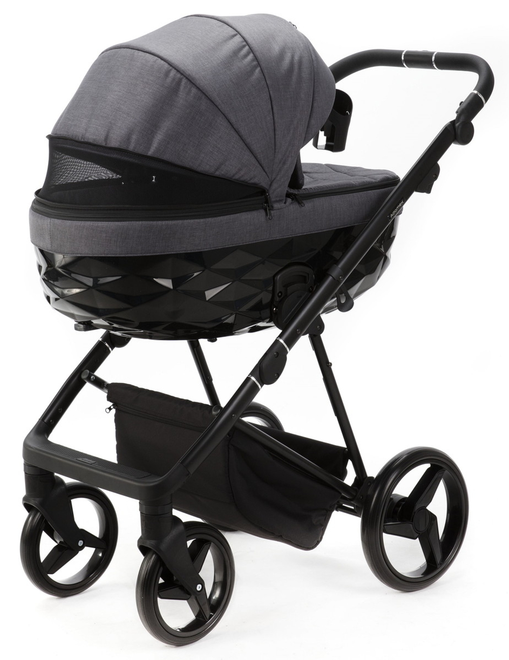 Детская коляска Adamex Quantum 3 в 1 Q-TK66 (Т.СЕРЫЙ)