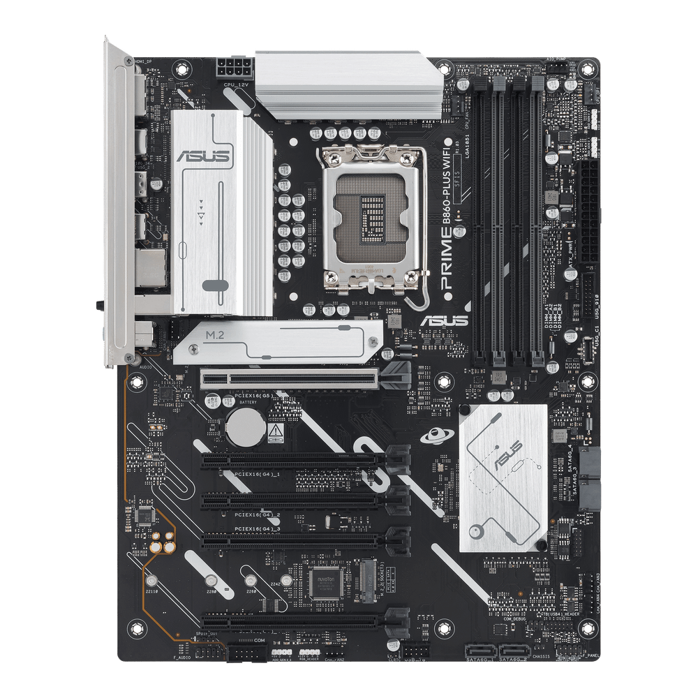 Материнская плата ASUS PRIME B860-PLUS WIFI, LGA1851 B860 4xDDR5 4xSATA 2xM.2 HDMI DP USB-C ATX