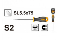 Oтвëртка плоская SL5.5x75 мм INGCO HS685075 INDUSTRIAL