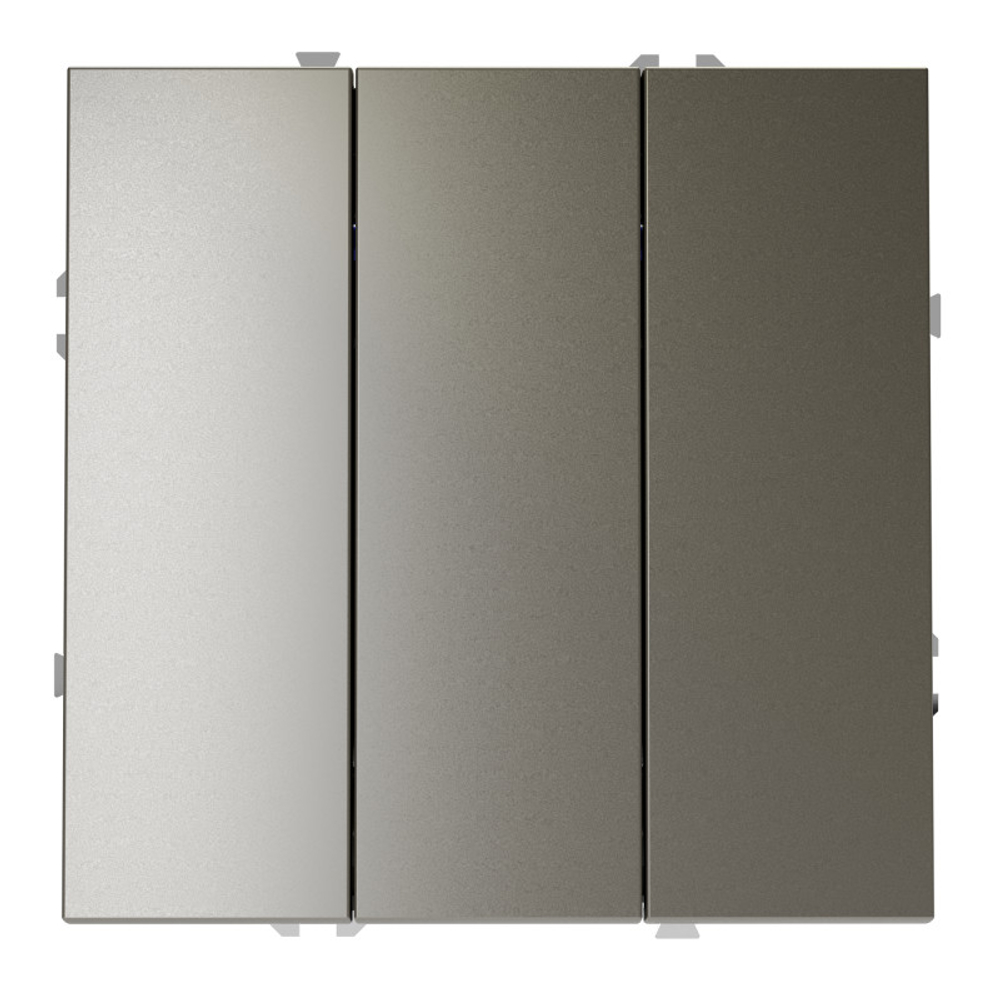 Выключатель встраиваемый VOLTUM S70 трехклавишный 10А, (шелк)