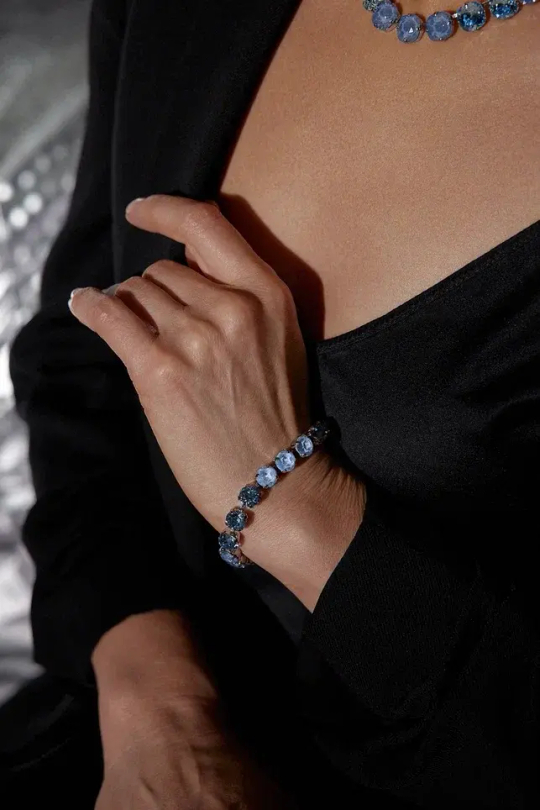 Браслет Crezus, с кристаллами, CZ24-S40 (голубой)