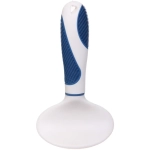 Расческа - пуходёрка для животных «ЛАПУСИКИ», коллекция БРО, прорезиненная ручка, цвет белый/голубой, 10.5*18.2см (блистер)