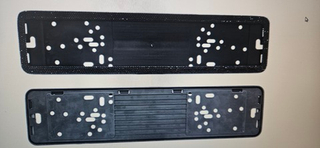 Рамка под номер пластик Черная защелка со СТРАЗАМИ - Черные (уп2шт) RAMKA-DIAMOND-BLACK