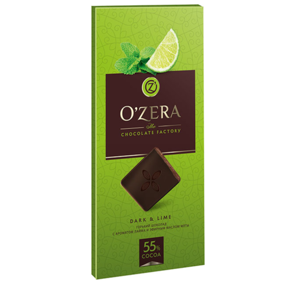 Шоколад Ozera Dark Lime 55% горький 90 гр