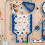 Детская интерактивная стена «Технолаб», с механическими маршрутами