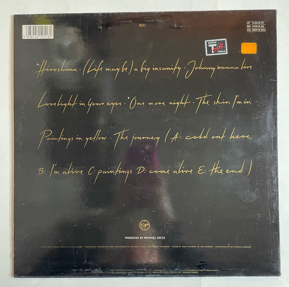 Винтажная виниловая пластинка LP Sandra Paintings In Yellow (Spain 1990)