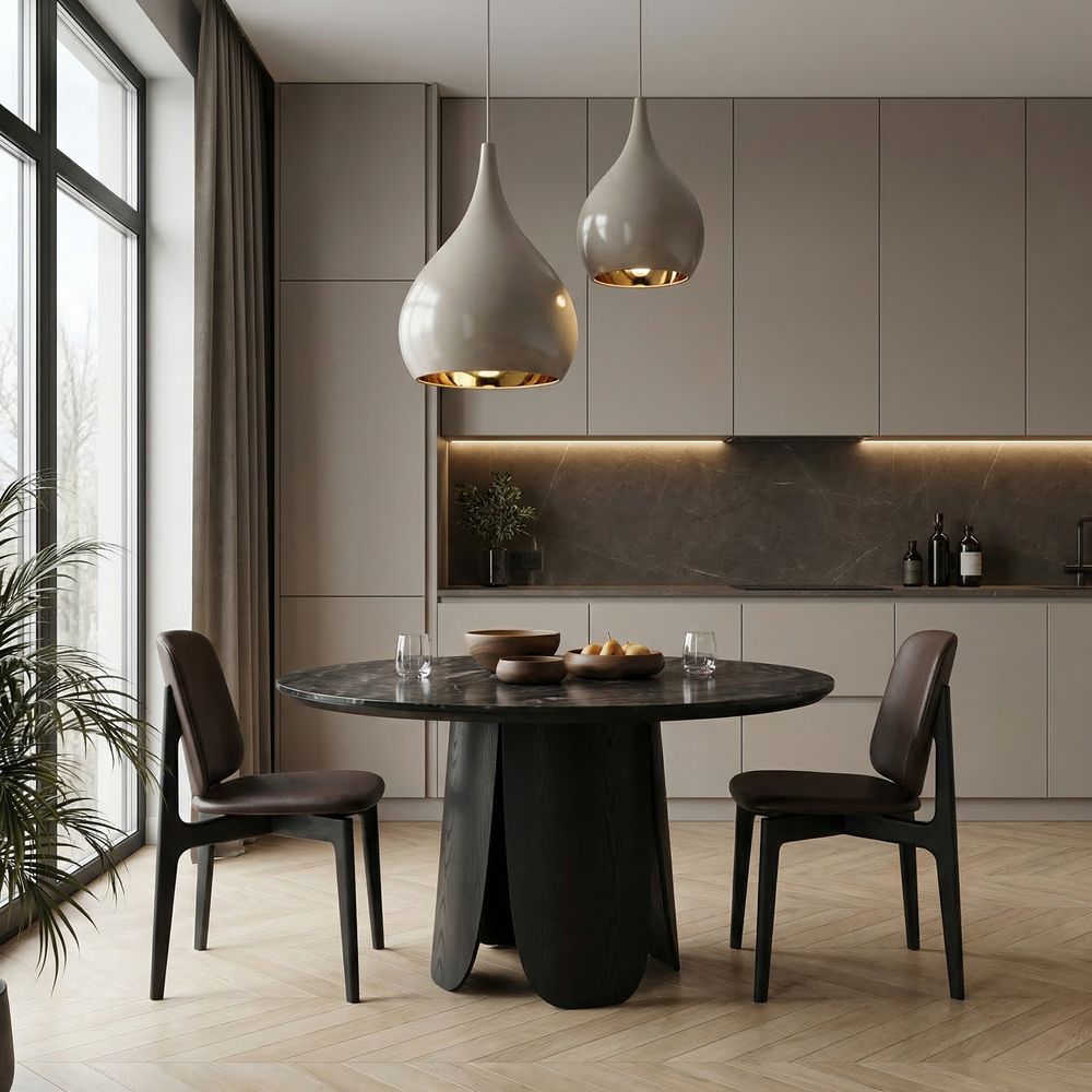 Дизайнерский стол BLOSSOM CERAMIC black
