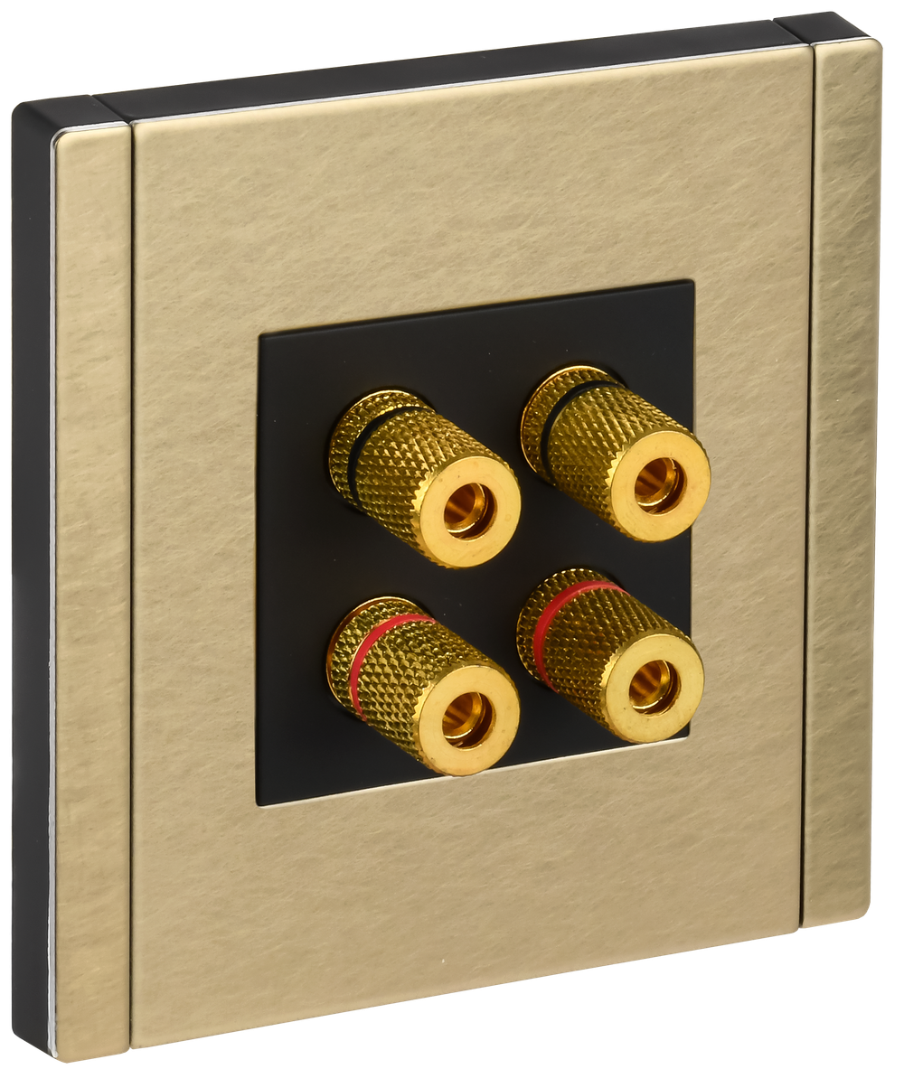FORTE&PIANO Аудиорозетка 4-местная FP639M металл шампань IEK