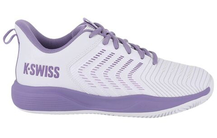 Женские теннисные кроссовки K-Swiss Ultrashot Light Clay - white/purple haze/neon lavender