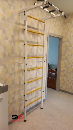 Монтаж шведской стенки Sv Sport в пеноблочные, газоблочные стены