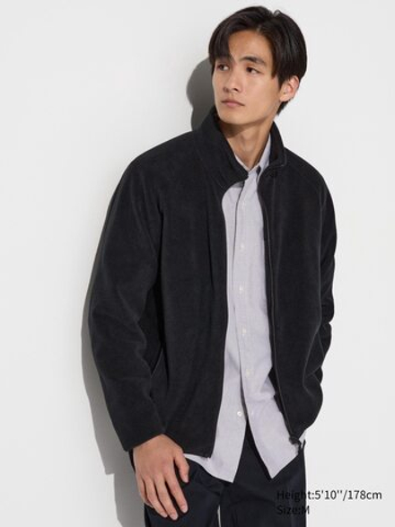 UNIQLO Флисовая куртка на молнии, черный