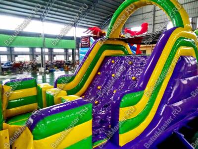 Надувной батут "Длинная полоса препятствий" 29*4*5 м