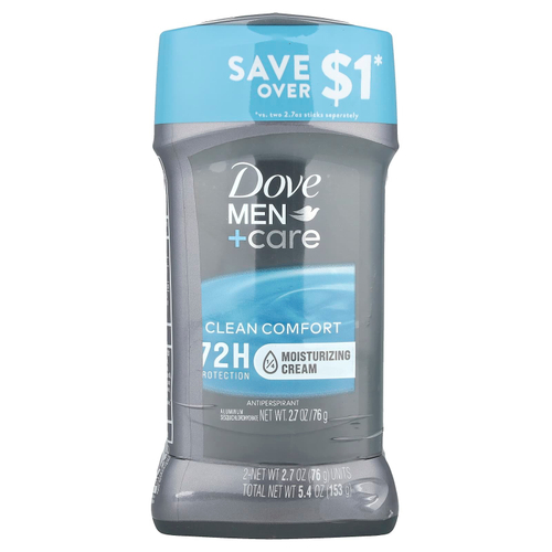 Dove, Men + Care, дезодорант-антиперспирант, комфорт, 2 шт. В упаковке, 76 г (2,7 унции)
