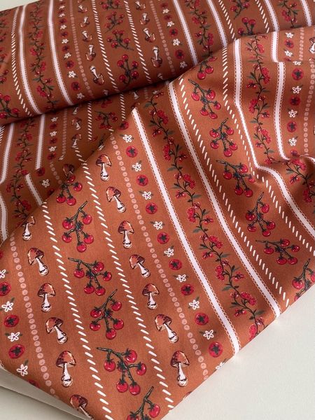 ГРИБОЧКИ и ЧЕРРИ, 100% хлопок Handmade Fabrics 4