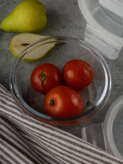 Контейнеры для еды стеклянные, 3 шт, круглые 880/600/325 мл