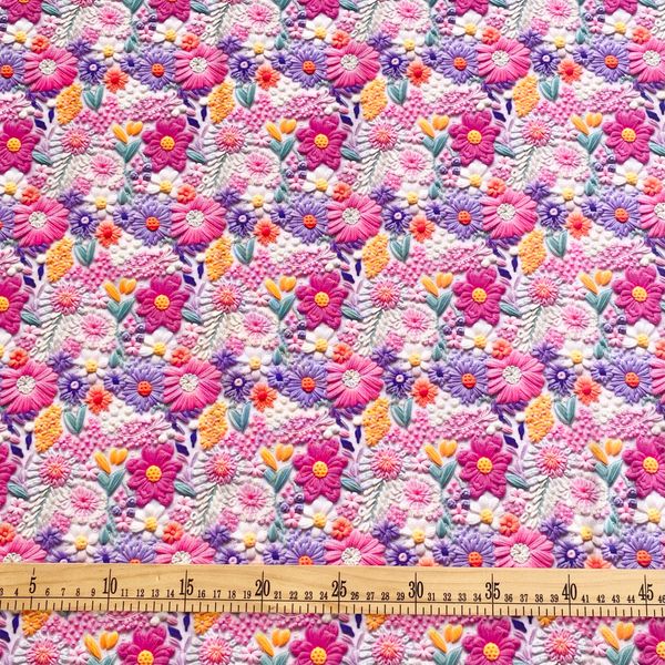ЦВЕТОЧНАЯ ВЫШИВКА #7,  100% хлопок Handmade Fabrics 2