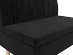 Диван прямой Мини, Черный, Велюр, 126044