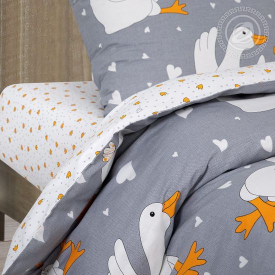 Комплект постельного белья Гусиные лапки поплин