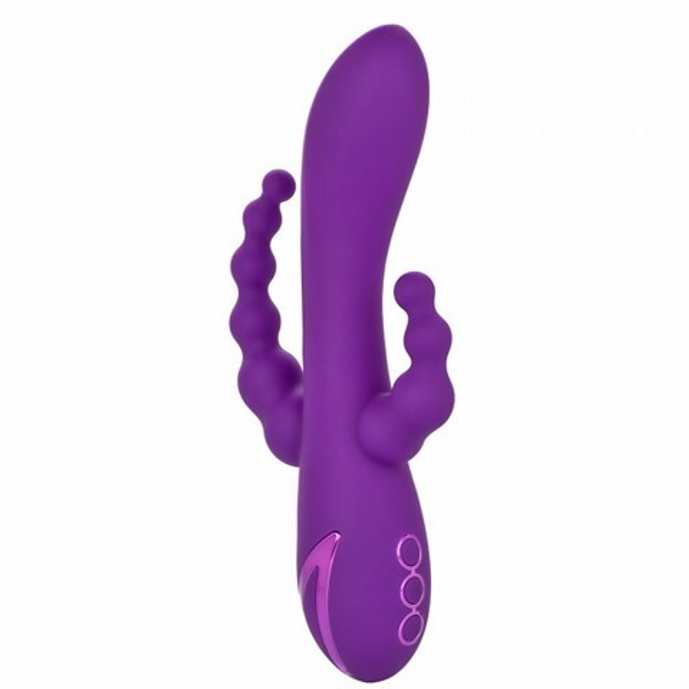 Вибромассажер с тройной стимуляцией CalExotics California Dreaming Long Beach Bootylicious (11.5 см х 3.25 см)
