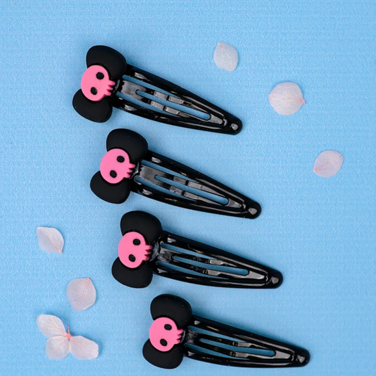 Заколка-хлопушка My Melody Куро с бантиком