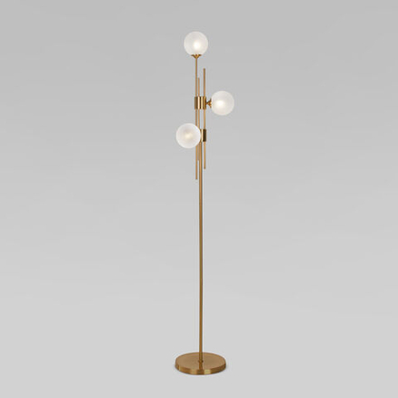 Напольный светильник со стеклянными плафонами 01383/3 латунь