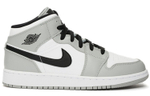 Jordan Air Jordan 1 Mid "LT Smoke Gray" small Dior comfortable all-match non-slip wear-resistant high-top retro basketball shoes GS gray