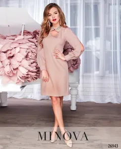 Платье 3108-1-пудра Minova
