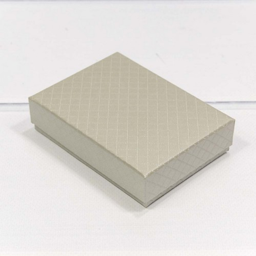 Коробка Ювелирная 11х8х3.4 см "Ромбики" (Серый)