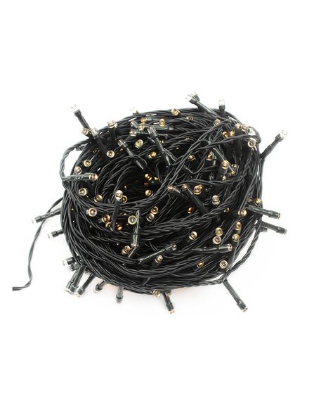 Гирлянда 1000 led ТЁПЛО-БЕЛЫЙ 100м; чёрный провод